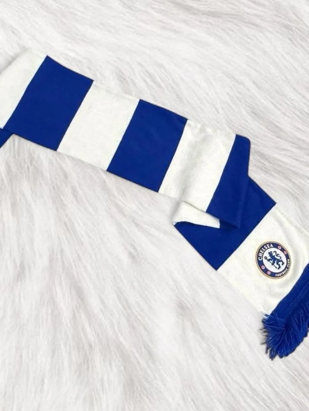 Vintage Chelsea FC Striped Football Scarf